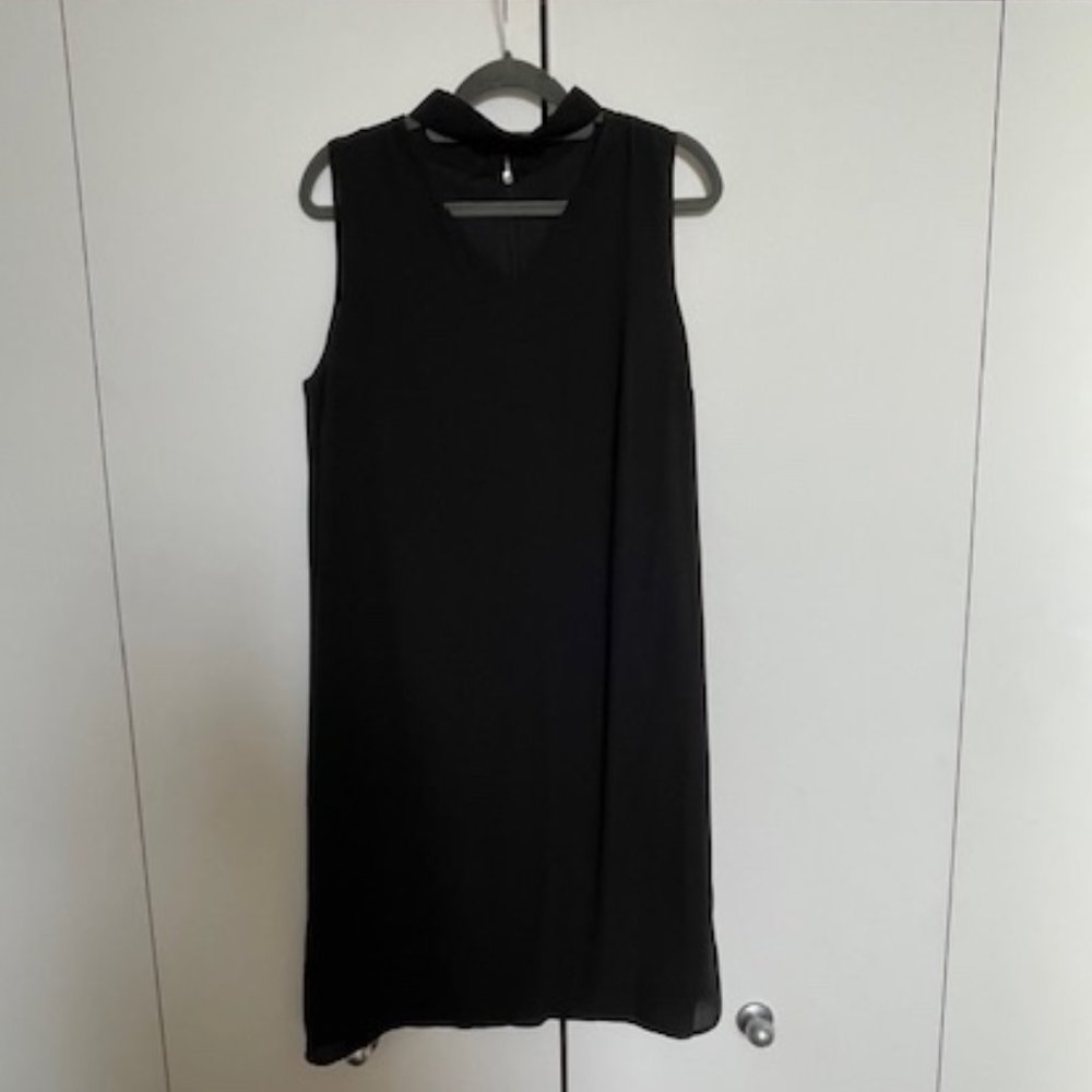 Banana Republic Black Silk Cutout Formal Mini-Dress - Size: 8